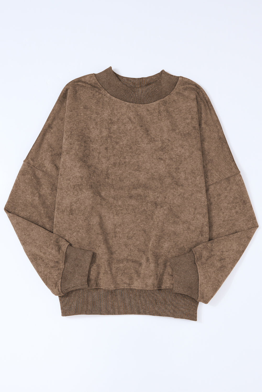 Oversize Mock Neck Dropped Shoulder Sweatshirt