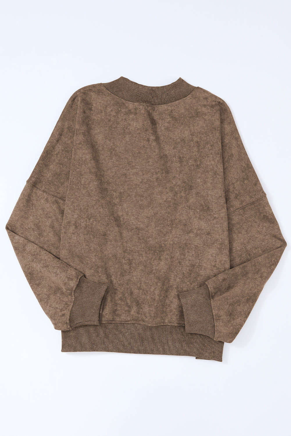 Oversize Mock Neck Dropped Shoulder Sweatshirt