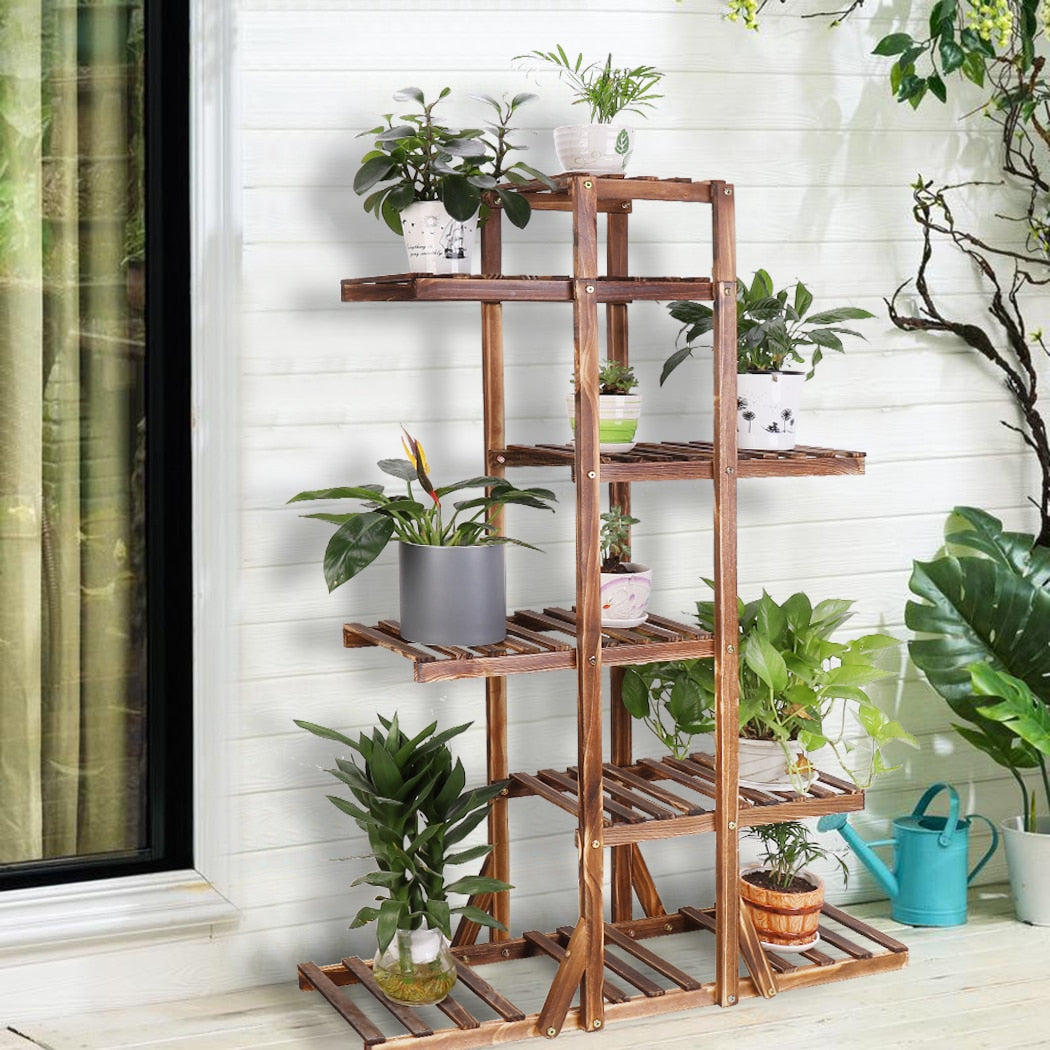 6 Tier Wooden Plant Home Decor Stand
