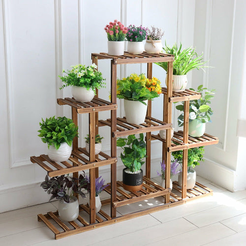 9 Tier Wooden Plant Home Decor Stand