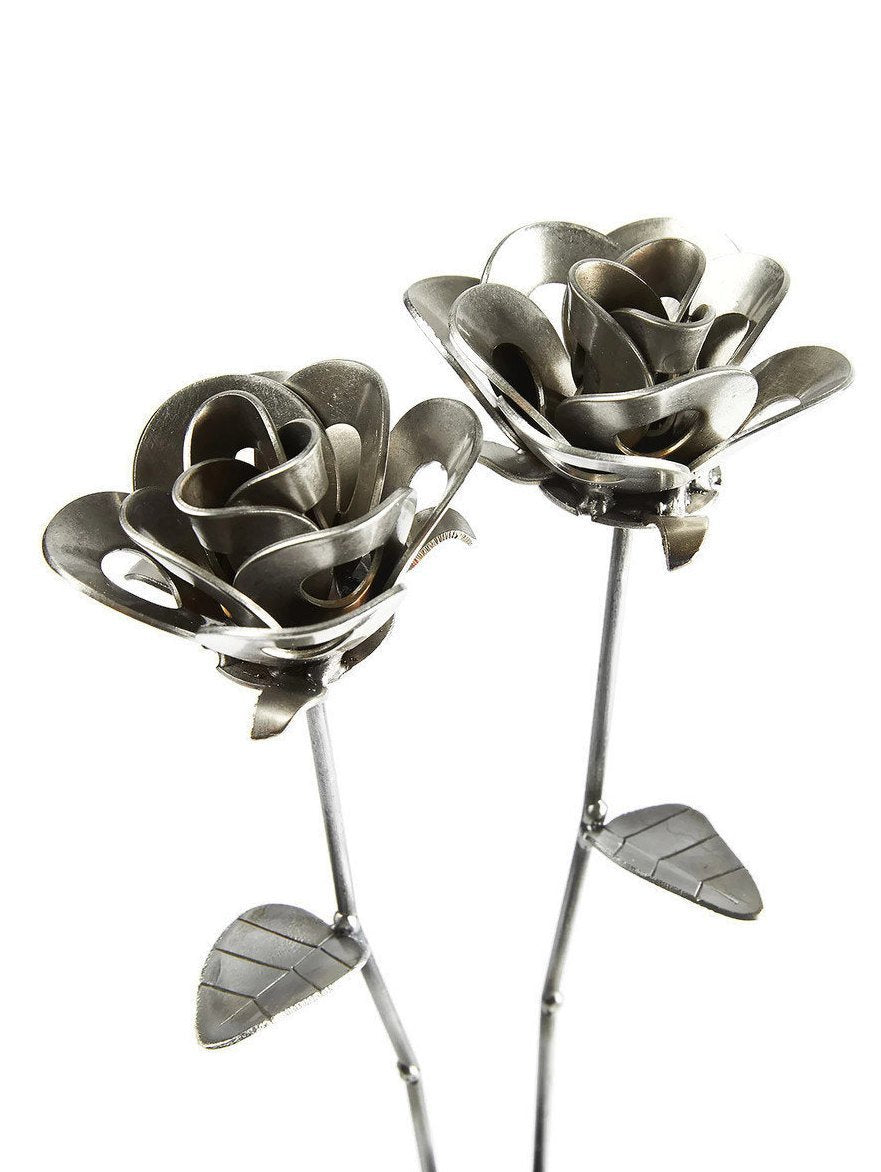 Two Metal Roses