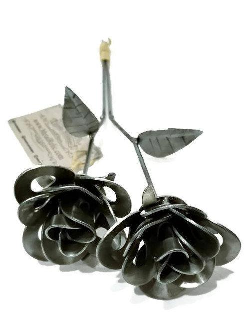 Two Metal Roses