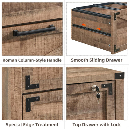 2-Drawer Farmhouse Filing Cabinet