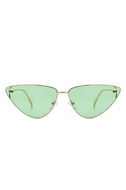 Retro Tinted Flat Lens Fashion Cat Eye Sunglasses