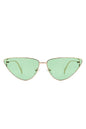 Retro Tinted Flat Lens Fashion Cat Eye Sunglasses