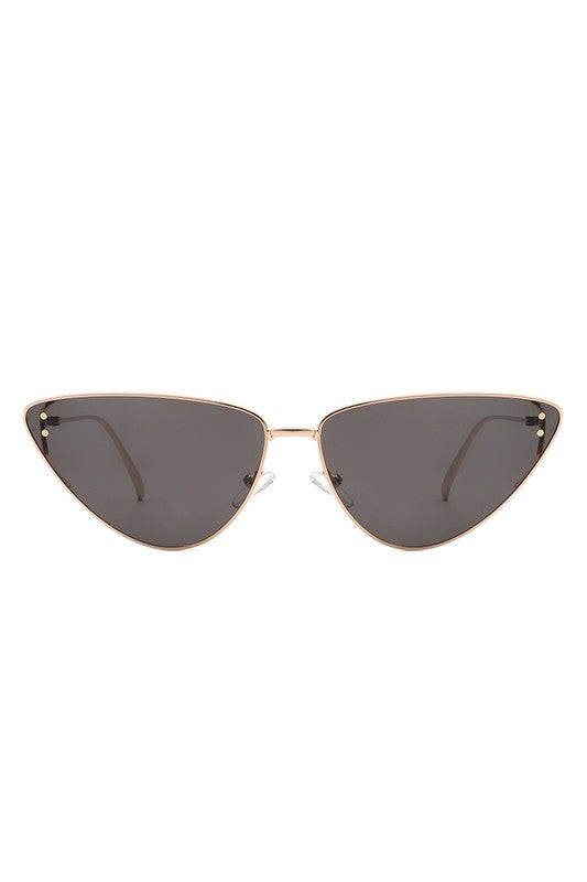 Retro Tinted Flat Lens Fashion Cat Eye Sunglasses