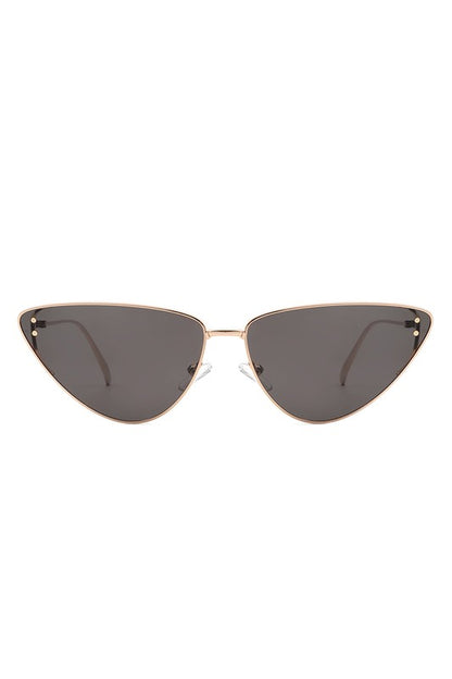 Retro Tinted Flat Lens Fashion Cat Eye Sunglasses