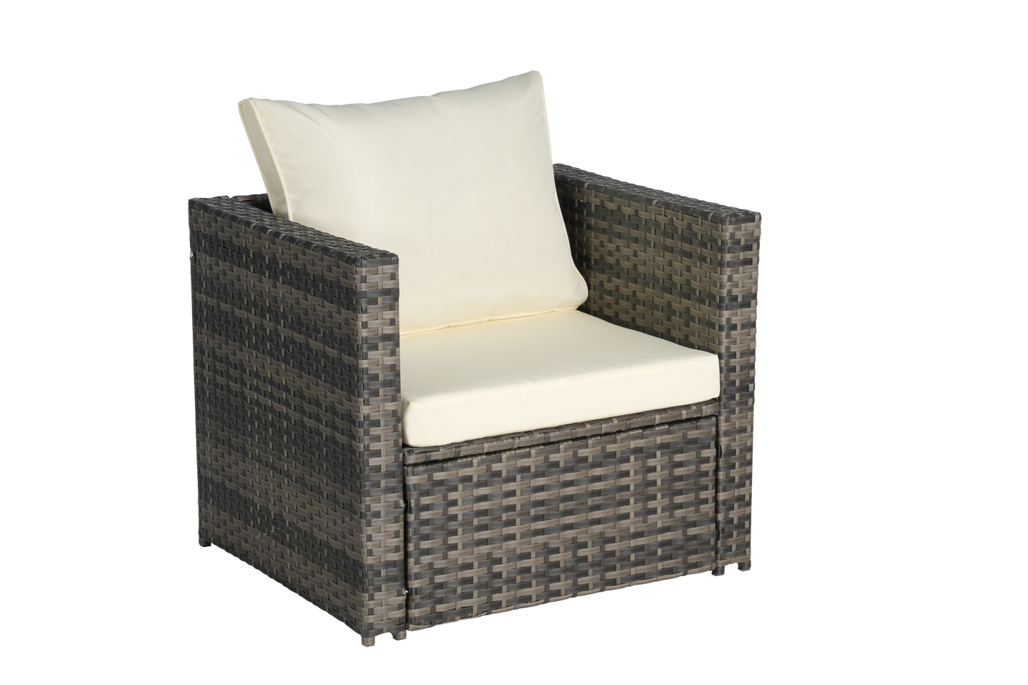 Outdoor Patio Rattan Sofa Set – Garden Wicker Chair Set with Cushions,