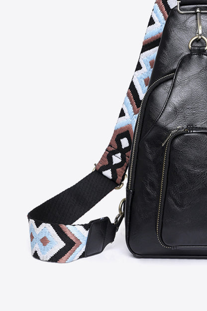 Adored Take A Trip PU Leather Sling Bag