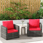 Outdoor Patio Rattan Sofa Set – Garden Wicker Chair Set with Cushions,