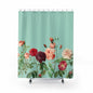 Rose Garden in Teal Shower Curtains Home Decor