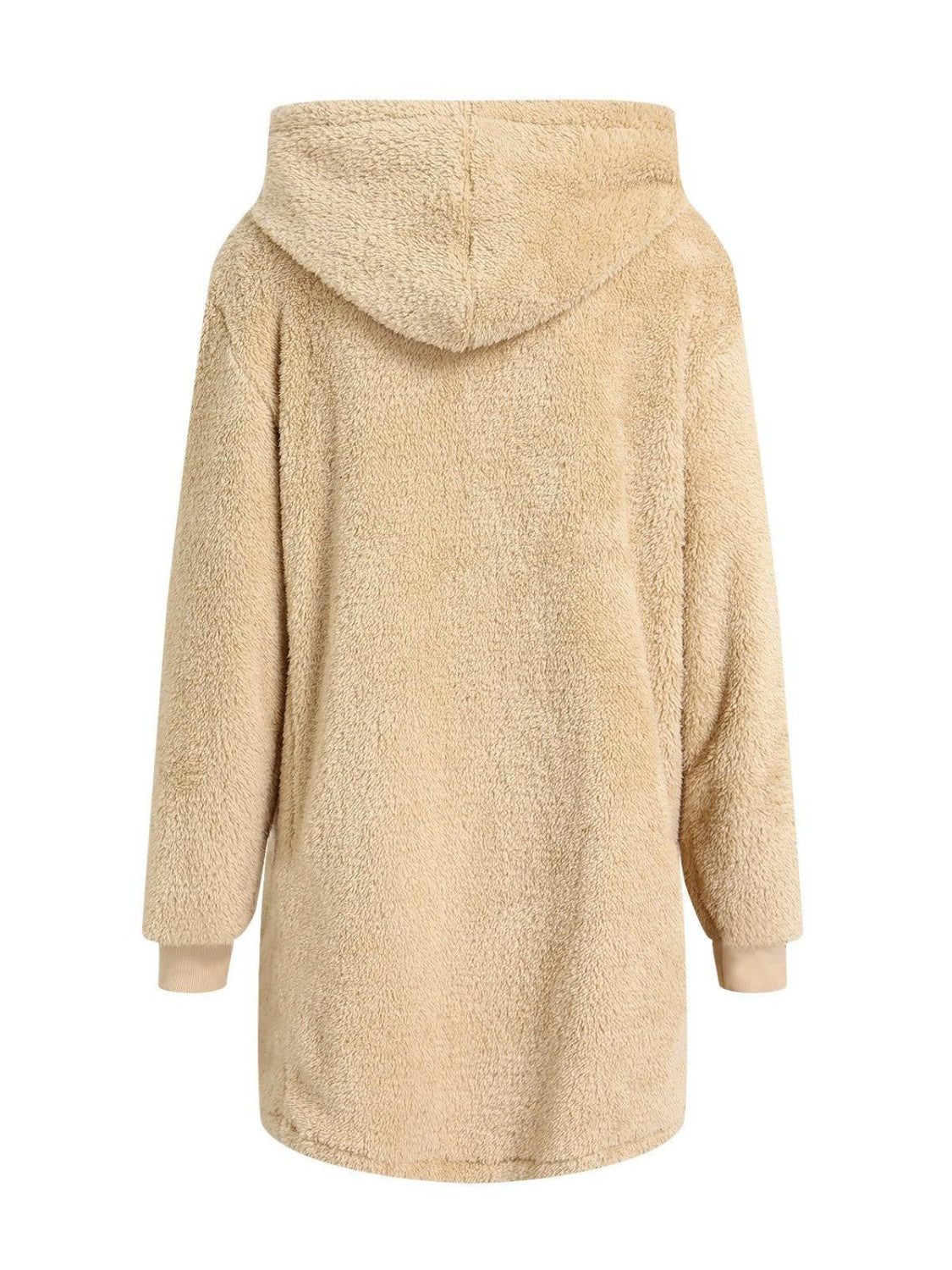 Fuzzy Pocketed Zip Up Jacket