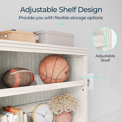 5-Shelf Bookcase, Display Storage Shelves