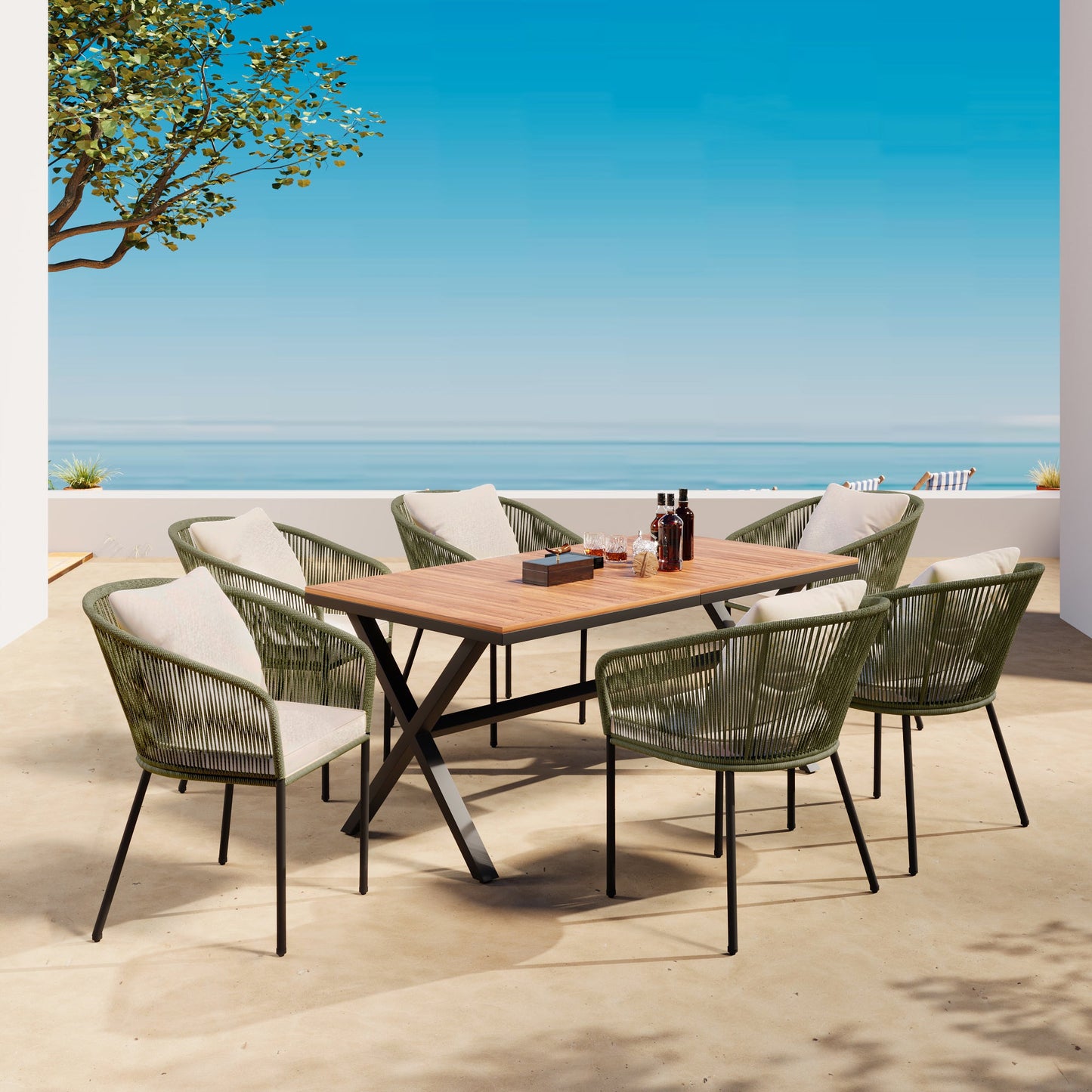 7 Pieces Patio Dining Set