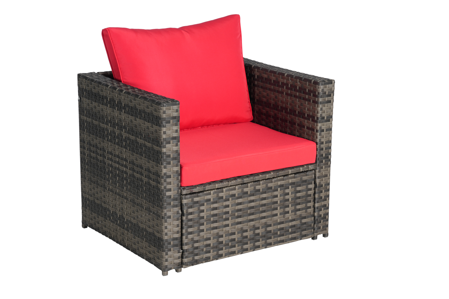 Outdoor Patio Rattan Sofa Set – Garden Wicker Chair Set with Cushions,