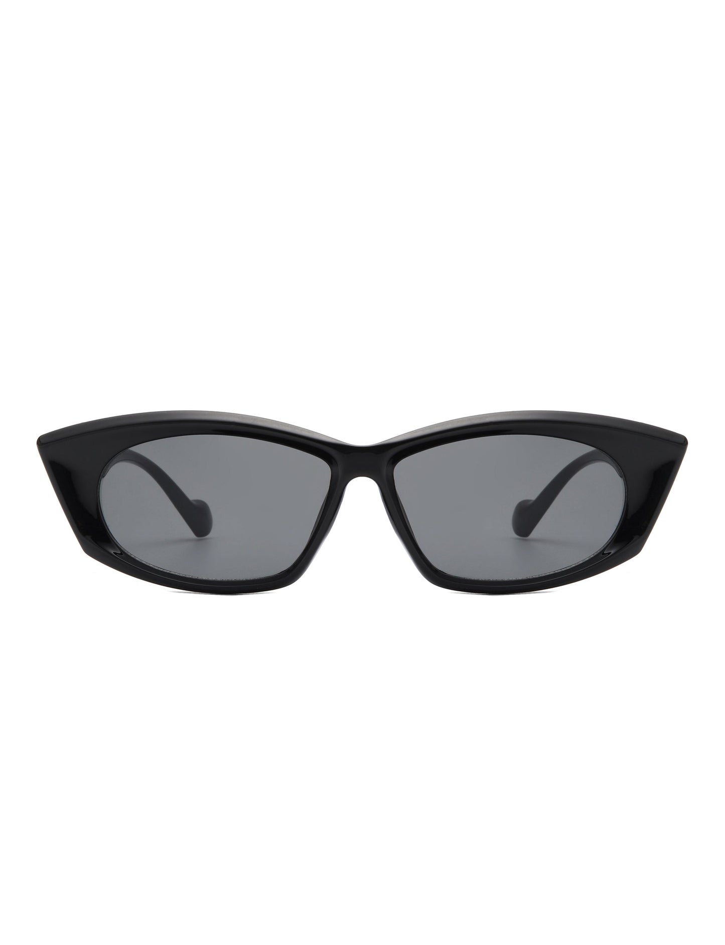 Sylara - Retro Rectangular Slim Flat Top Sunglasses