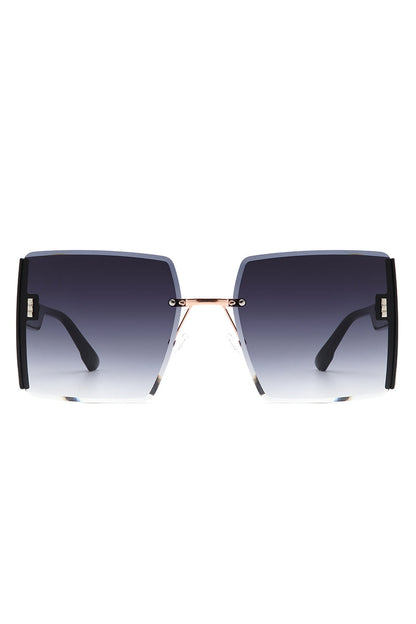 Lyris - Square Rimless Oversize Chic Women's Fashion Sunglasses