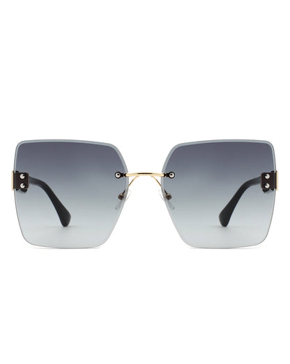 Kaelys - Women's Oversized Rimless Sunglasses