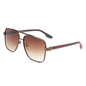 Shimmer - Square Flat Top Tinted Brow-Bar Fashion Sunglasses