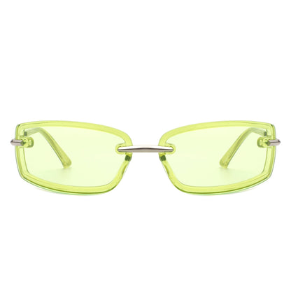 Thalyn - Rectangle Sleek Tinted Sports Color Pop Sunglasses