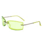 Thalyn - Rectangle Sleek Tinted Sports Color Pop Sunglasses