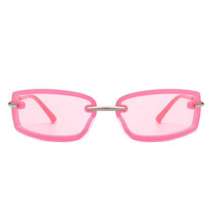 Thalyn - Rectangle Sleek Tinted Sports Color Pop Sunglasses