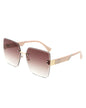 Kaelys - Women's Oversized Rimless Sunglasses