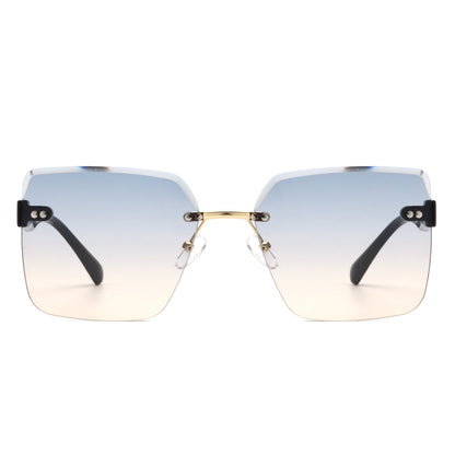 Orbit - Women's Rimless Tinted Square Fashion Sunglasses