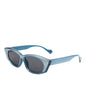 Sylara - Retro Rectangular Slim Flat Top Sunglasses