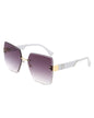 Kaelys - Women's Oversized Rimless Sunglasses