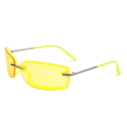 Thalyn - Rectangle Sleek Tinted Sports Color Pop Sunglasses