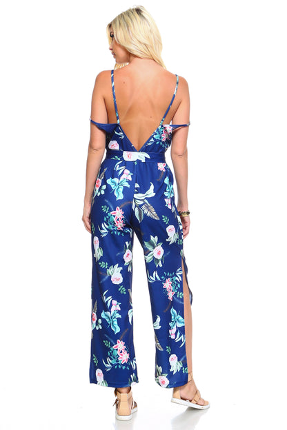 Floral Tie Tank Jumpsuit