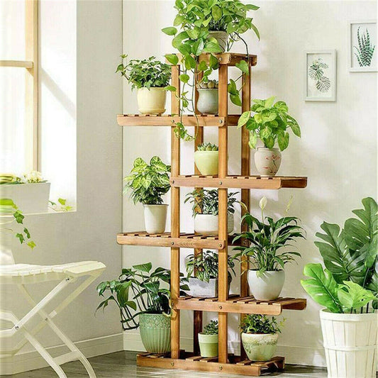6 Tier Wooden Plant Home Decor Stand