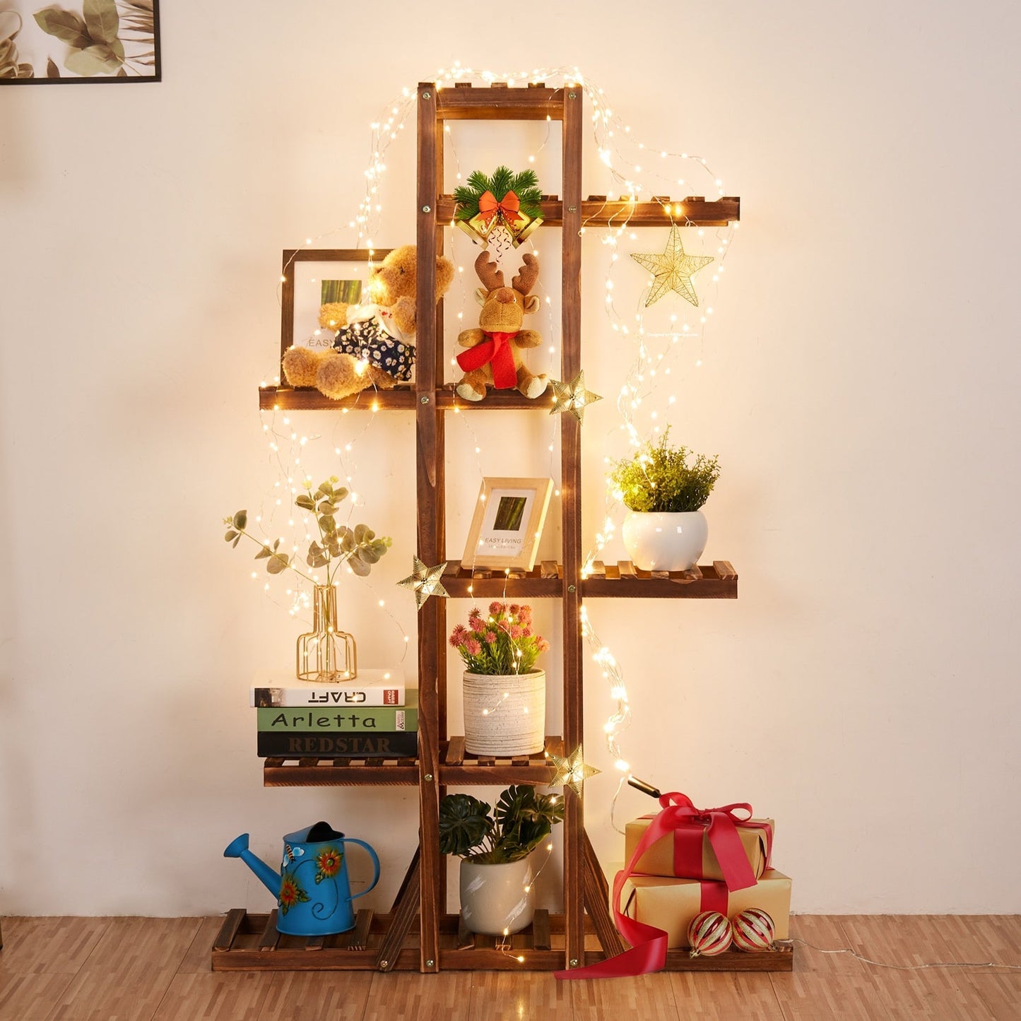 6 Tier Wooden Plant Home Decor Stand
