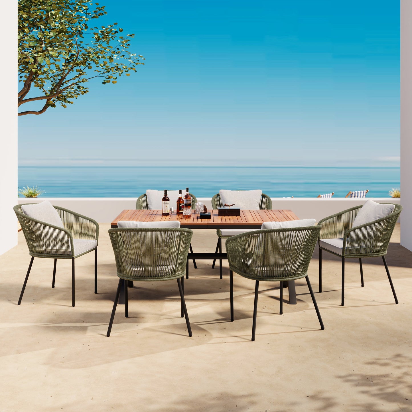 7 Pieces Patio Dining Set