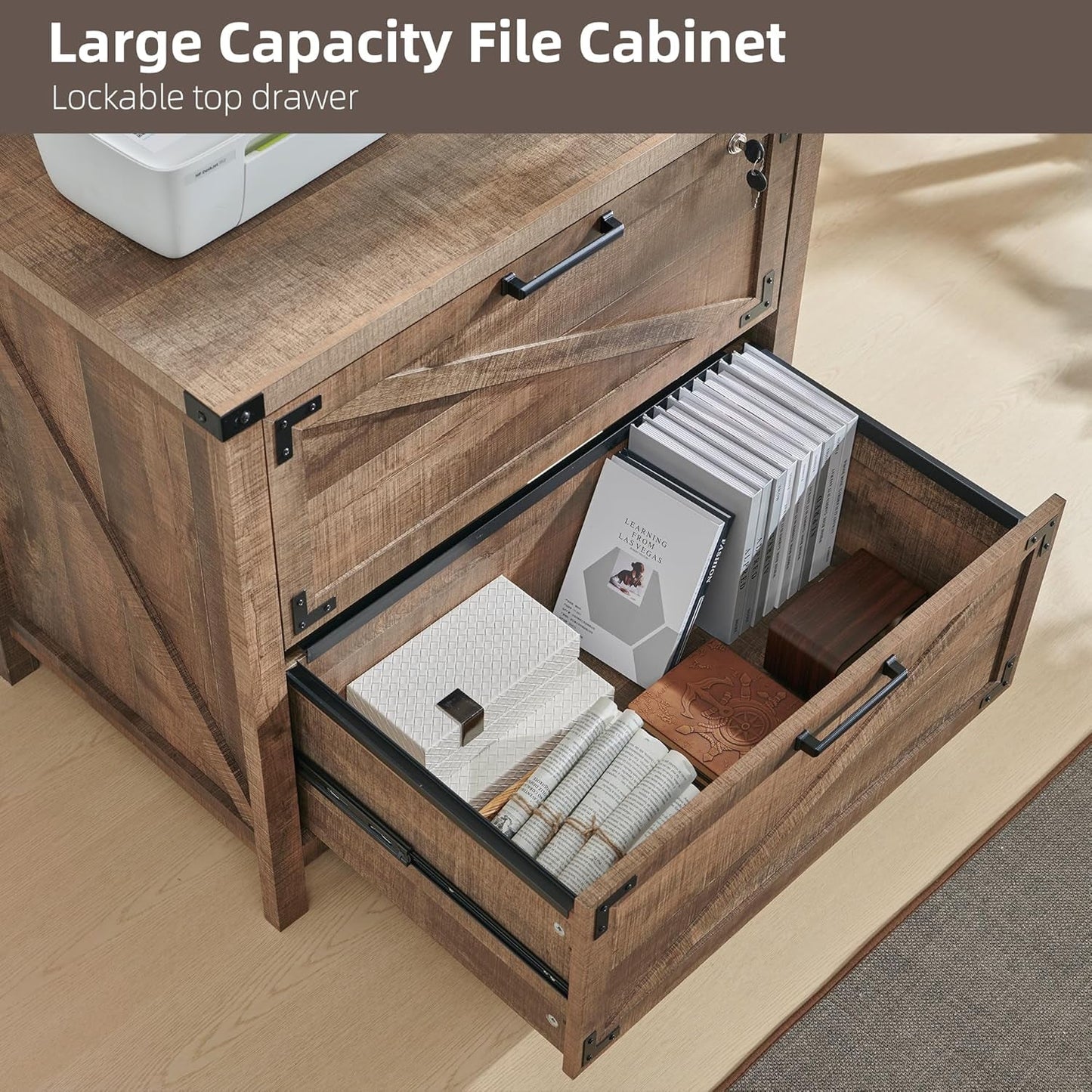2-Drawer Farmhouse Filing Cabinet