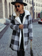 Plaid Open Front Coat
