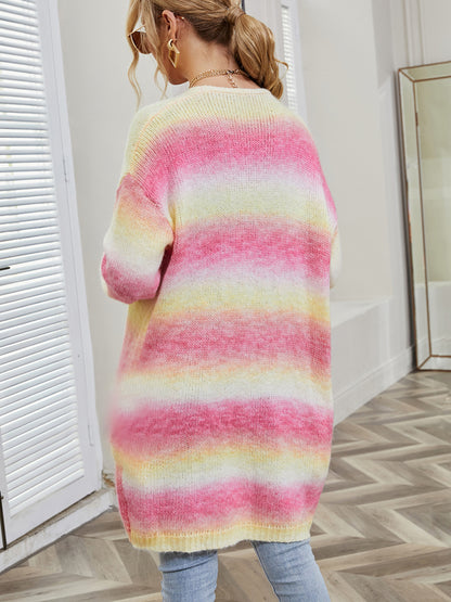 Angel Wings Open Front Gradient Cardigan