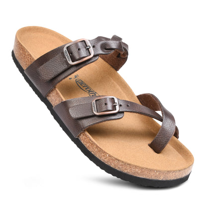 Aerothotic Irenic Soft Footbed Strappy Slide Sandals