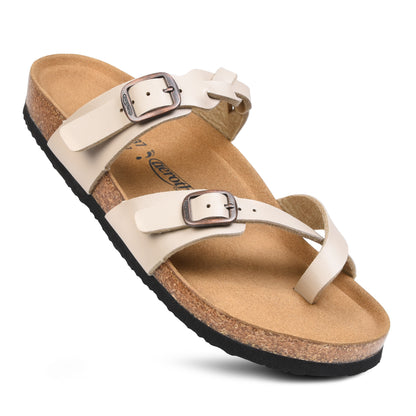 Aerothotic Irenic Soft Footbed Strappy Slide Sandals
