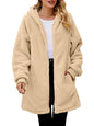 Fuzzy Pocketed Zip Up Jacket