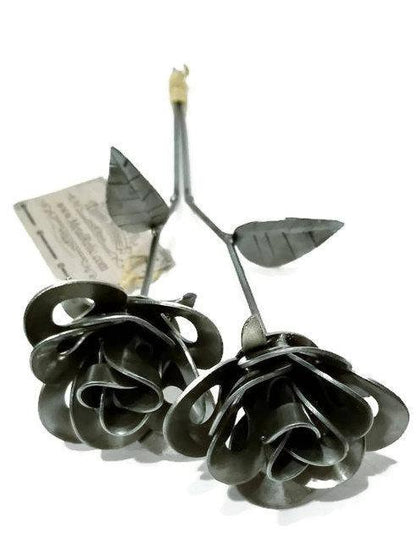 Two Metal Roses
