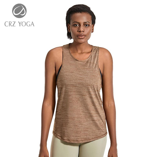 Womens Lightweight Heather Workout Tank Tops Athletic Tops Sleeveless