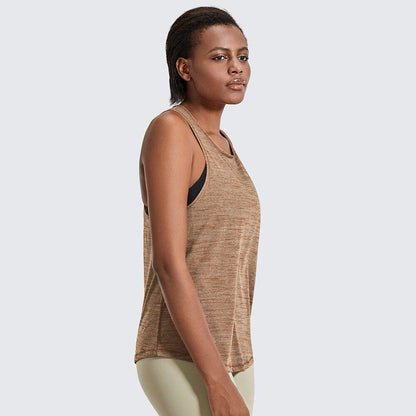 Womens Lightweight Heather Workout Tank Tops Athletic Tops Sleeveless