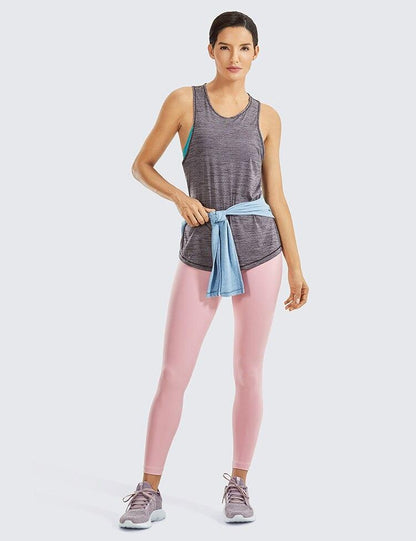 Womens Lightweight Heather Workout Tank Tops Athletic Tops Sleeveless