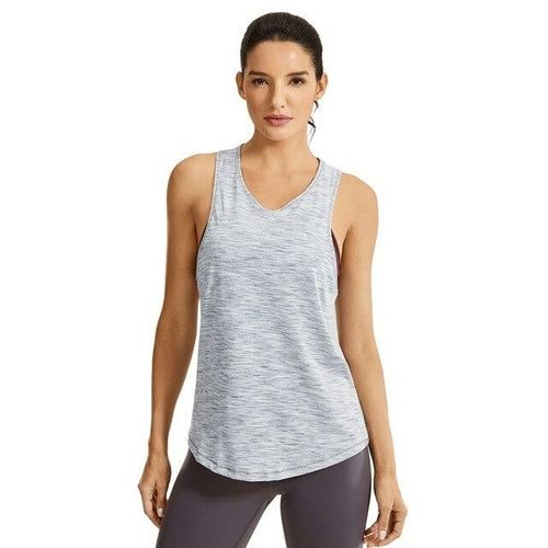 Womens Lightweight Heather Workout Tank Tops Athletic Tops Sleeveless