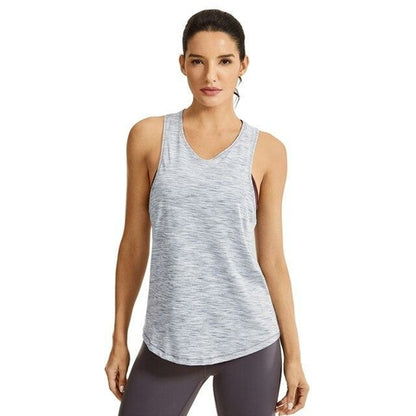Womens Lightweight Heather Workout Tank Tops Athletic Tops Sleeveless
