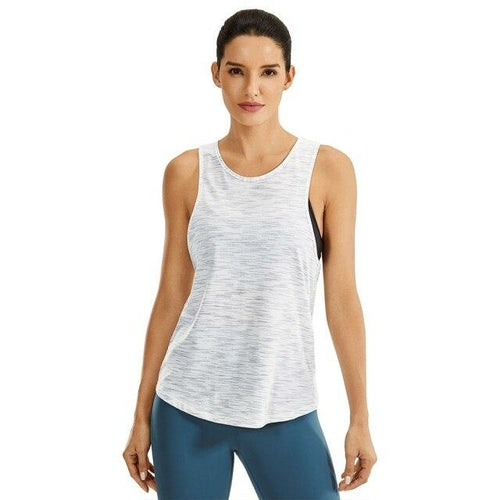 Womens Lightweight Heather Workout Tank Tops Athletic Tops Sleeveless
