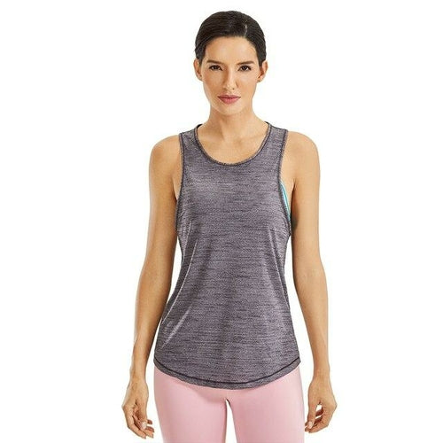 Womens Lightweight Heather Workout Tank Tops Athletic Tops Sleeveless
