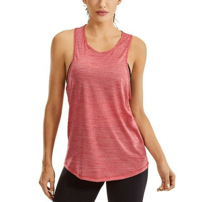 Womens Lightweight Heather Workout Tank Tops Athletic Tops Sleeveless